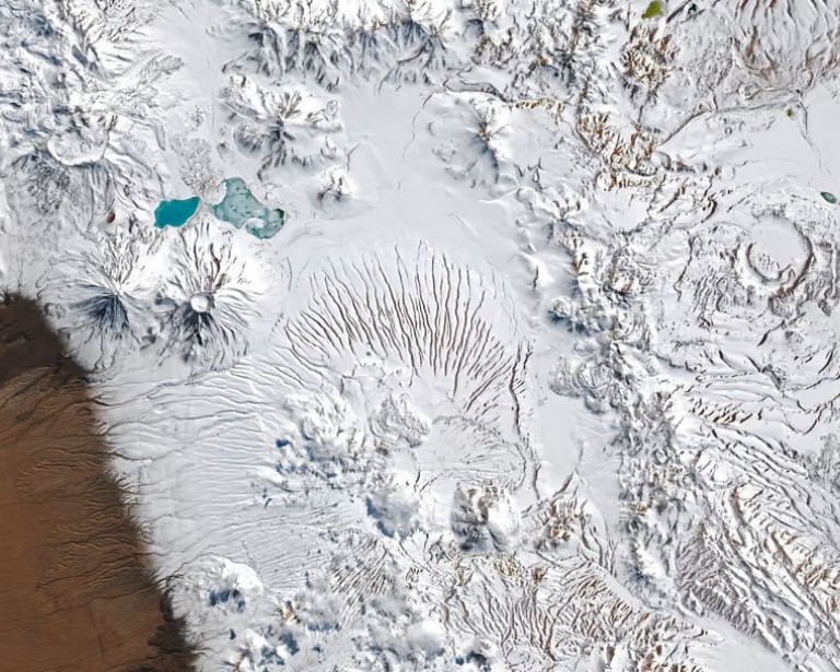 Atacama Çölü karla kaplandı 